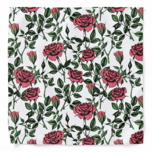 Roses pattern bandana