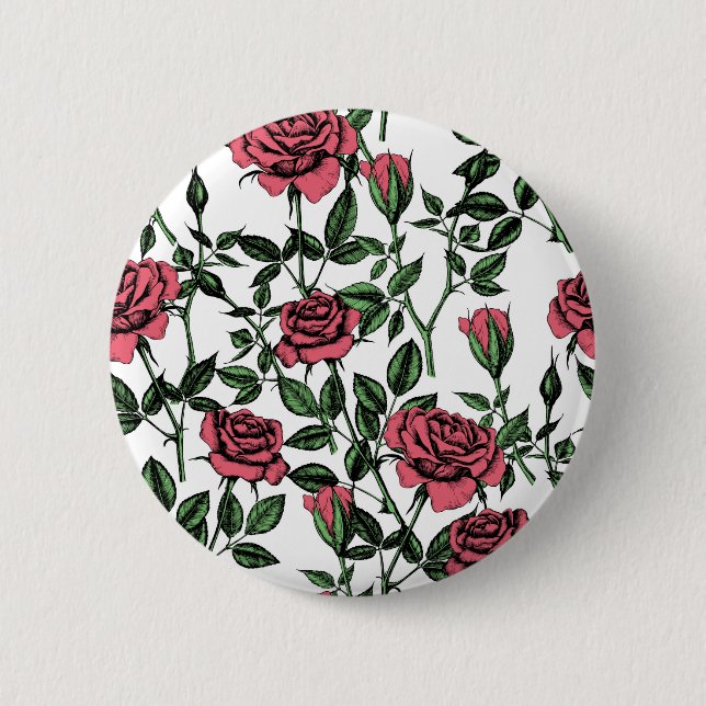 Roses pattern button (Front)
