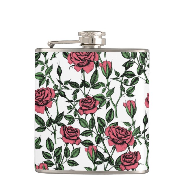 Roses pattern flask (Front)