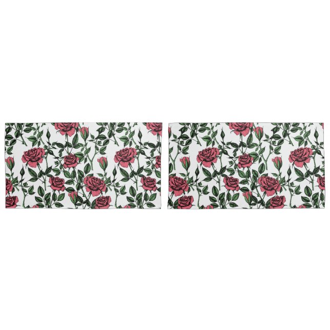 Roses pattern pillow case (Front-Set)