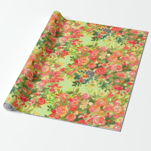 Roses pattern wrapping paper