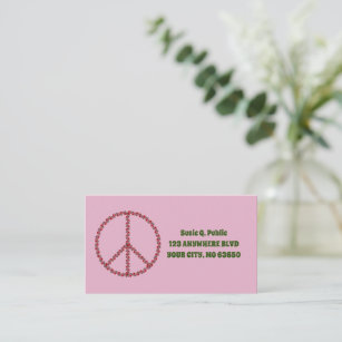 Roses Peace Sign Business Card