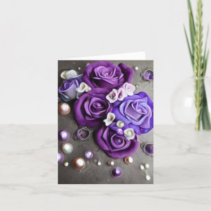Roses & Pearls Letterpress Thank You Card