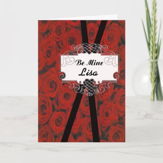 Roses Personalize Valentine’s Day Card (Front)