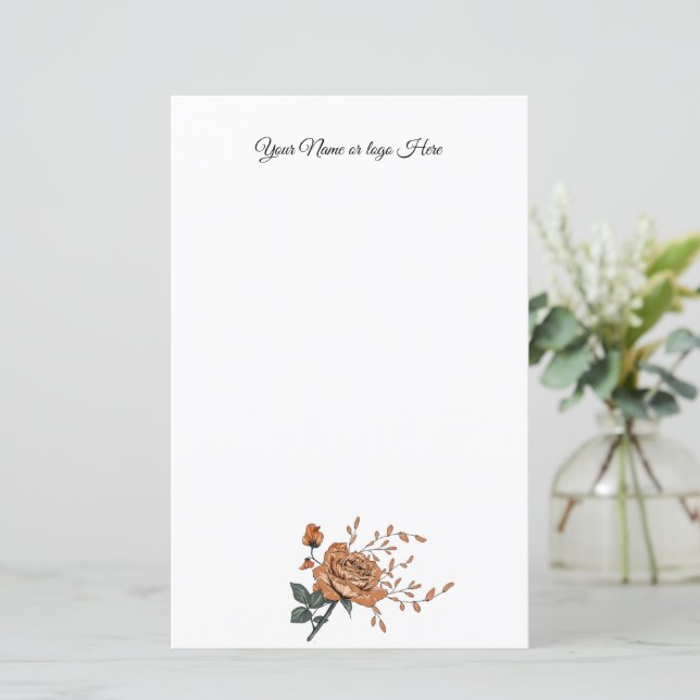 Roses Personalized Stationery (Standing Front)