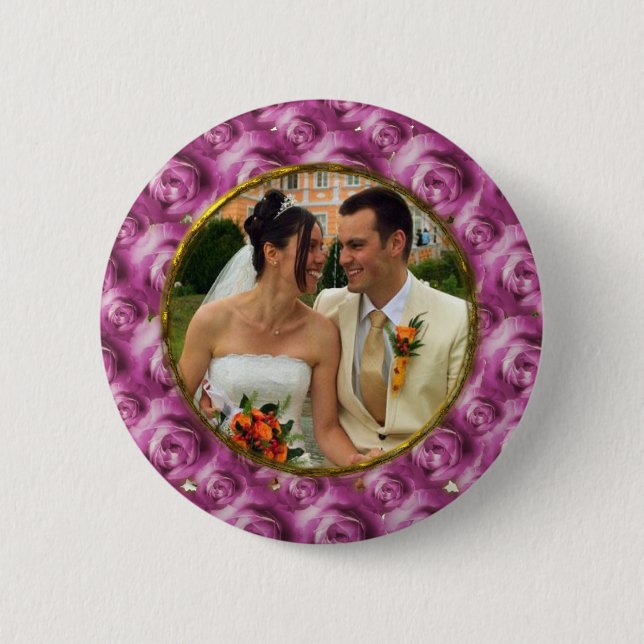 Roses/Photo Button (Front)