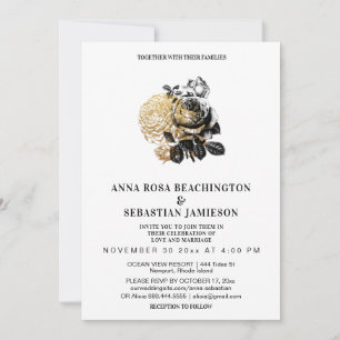 *~* Roses PHOTO Floral AR8 RSVP Wedding Invitation