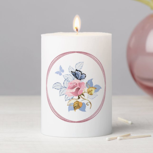 Roses Pillar Candle (In Situ)