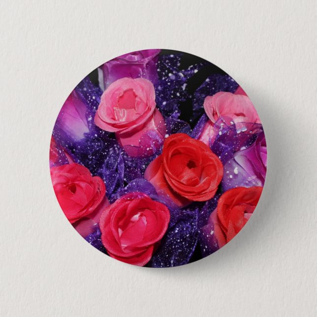 Roses Pinback Button (Front)