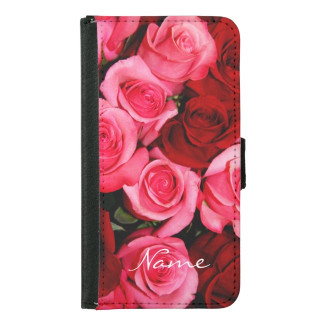 Roses, Pink and Red-Galaxy s5 Wallet Case (Front)