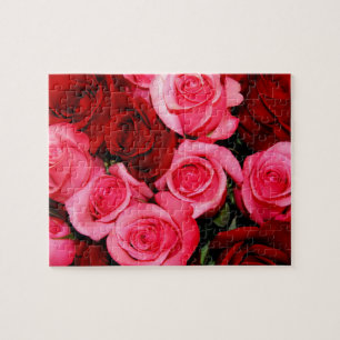 Roses, Pink and Red-Jigsaw Puzzle