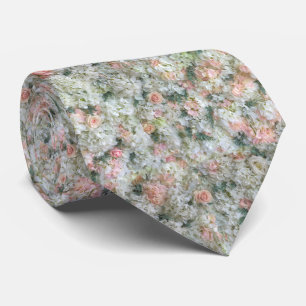 Roses Pink and White Neck Tie