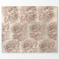 Sparkly Diamonds Blush Pearl Silver Pink Rose Gold Wrapping Paper | Zazzle