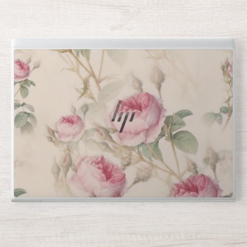 Roses_plants_vintage_retro_flowers HP Laptop Skin