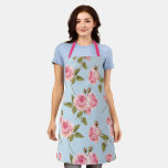 Roses &amp; Polka Dots Pattern Apron