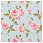 Roses &amp; Polka Dots Pattern Fabric