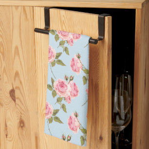 Roses & Polka Dots Pattern Kitchen Towel