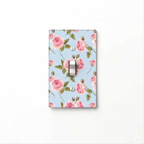 Roses  Polka Dots Pattern Light Switch Cover
