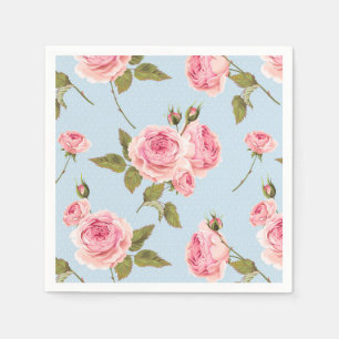 Roses & Polka Dots Pattern Napkins