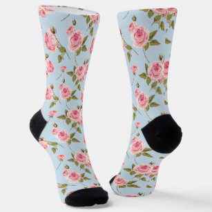 Roses & Polka Dots Pattern Socks