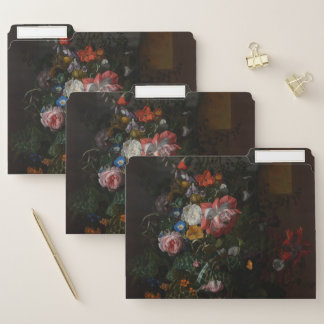 Roses Poppies and Other Flowers - Rachel Ruysch File Folder