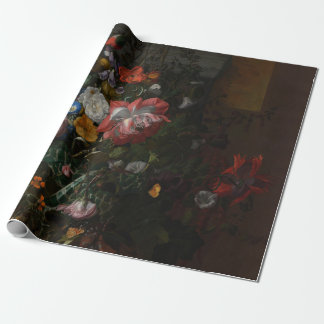 Roses Poppies and Other Flowers - Rachel Ruysch Wrapping Paper