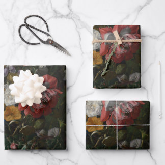 Roses Poppies and Other Flowers - Rachel Ruysch Wrapping Paper Sheets