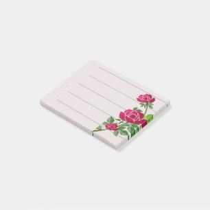 Roses post-it notes