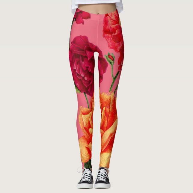 roses print leggings (Front)