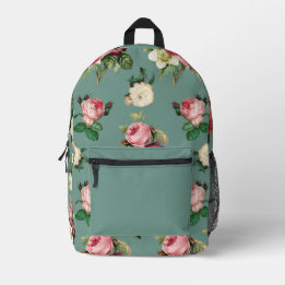 Roses Printed Backpack