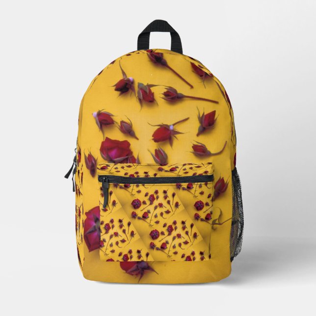 Roses Printed Backpack (Front)