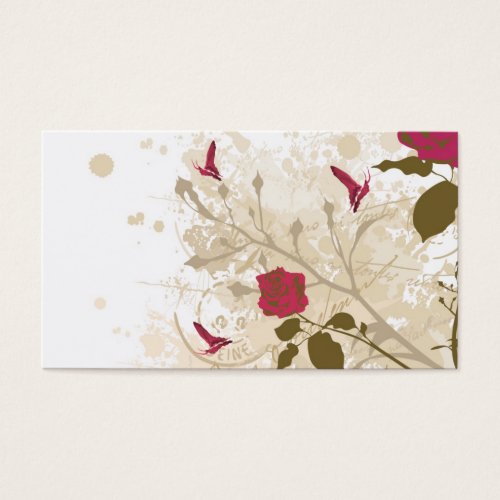 Roses Profile Card Business Cards