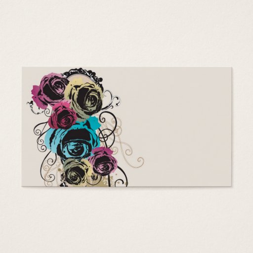 Customizable Roses Profile Card Business Card Template
