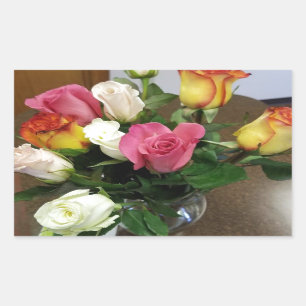 Roses Rectangular Sticker