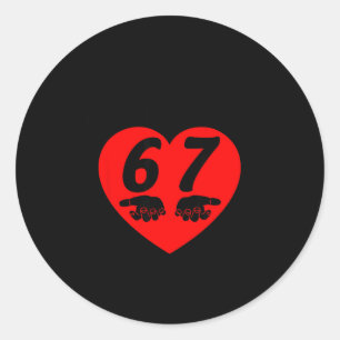 Roses Red Blah Six Seven Funny Valentine Meme Love Classic Round Sticker