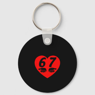 Roses Red Blah Six Seven Funny Valentine Meme Love Keychain