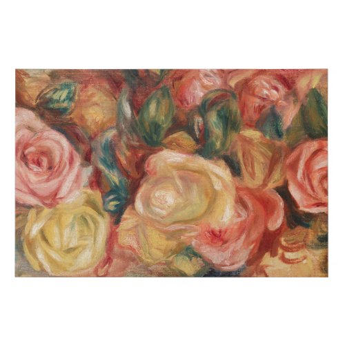 Roses Renoir Impression Faux Wrapped Canvas Print