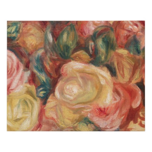 Roses Renoir Impression Faux Wrapped Canvas Print
