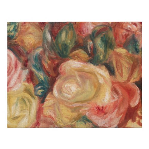 Roses Renoir Impression Faux Wrapped Canvas Print