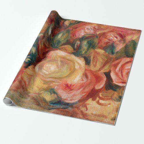 Roses _ Renoir Impressionist Paint Wrapping Paper