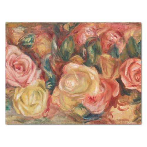Roses Renoir Impressionist Painting Tissue Paper