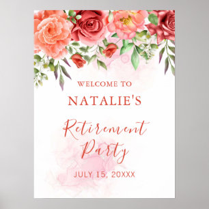 Roses Retirement Party Welcome Sign