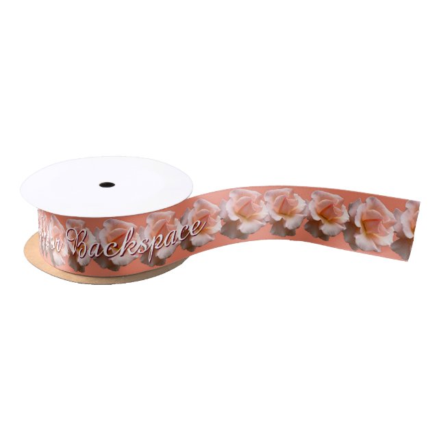 Roses Ribbon Customized Wild Rose Flower Ribbon (Spool)