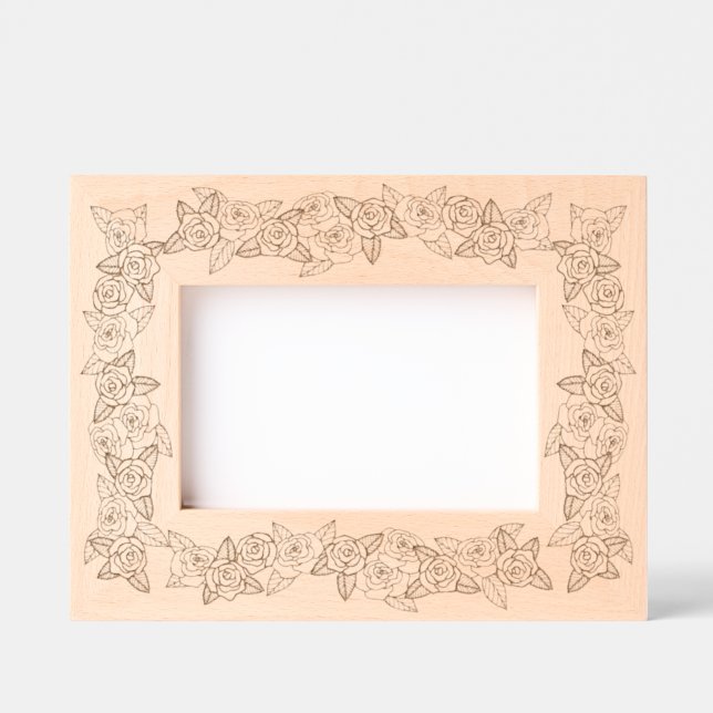 Roses, Roses Lovely Floral Border Engraved Frames (Front)