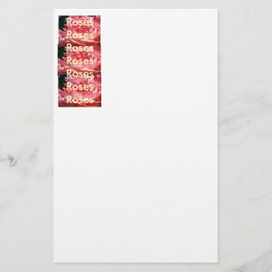 ROSES ROSES ROSES Stationery Pink Rose Flowers