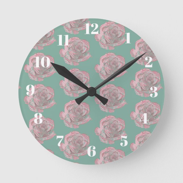 Roses Round Clock (Front)