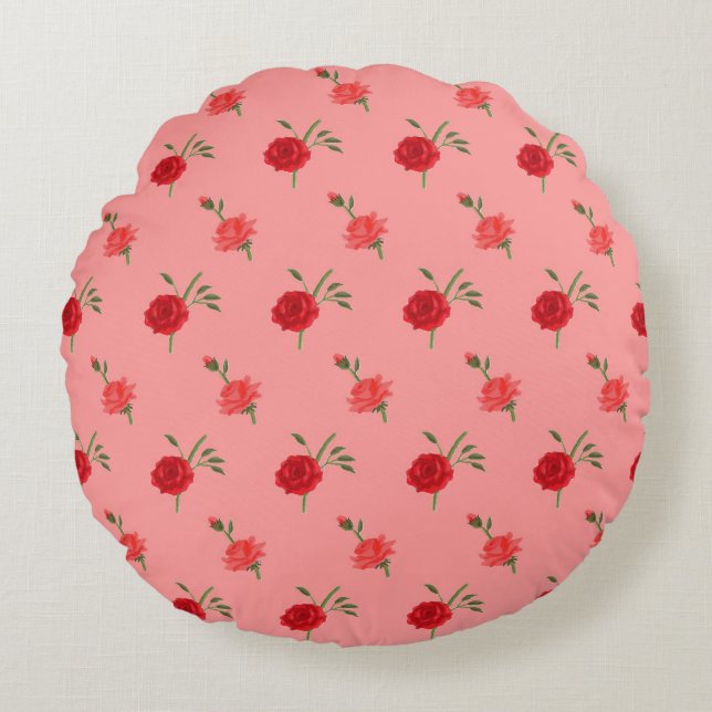 Roses Round Pillow (Front)