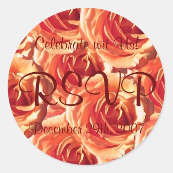 Roses Rsvp Sticker by ggbythebay at Zazzle