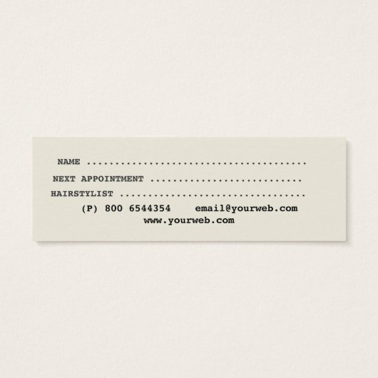 Roses Salon Hair Dryer  Stylist Appointment (Back)