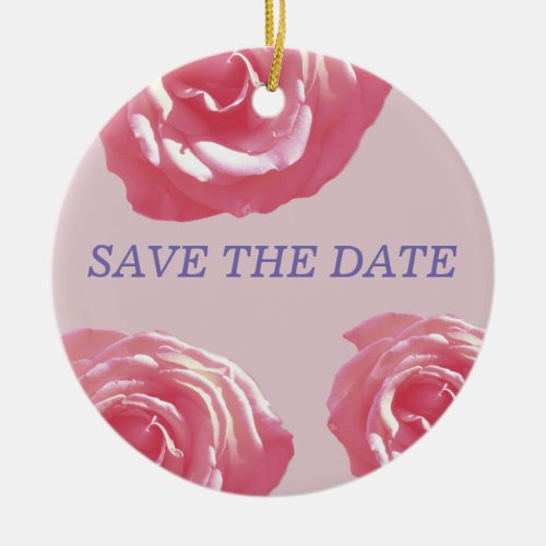 Roses  Save the date Ornament